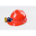红色普通PE安全帽带头灯 含充电器