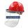 套装(支架+面屏)+红色安全帽