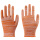 24双条纹桔色尼龙手套