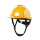 V型安全帽 碳纤维花纹  碳亮黄
