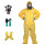 化学防护服+前置防毒面具+手套+鞋套
