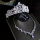 银色皇冠+OX-111耳针项链(礼盒