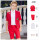 红色刺绣4件套：短袖外套+衬衫+领结+短裤