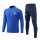 3515#法国蓝色-半拉链套装