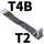 T2B-T4B 弯角C公-平直C母
