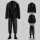 【3件】黑大衣+CS40黑衬衫+254黑