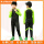 813#黑色绿袖套装