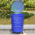 240L圆形加厚铁桶带盖蓝