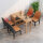 原木色0.8米折桌+边柜+菠萝椅*2