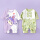 长袖2件装(英文兔+绿色花朵)