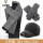 灰色围巾+皮口灰色手套+灰色圆顶帽