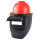 支架款高空面罩+红ABS国标安全帽