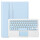 触控款【白冰蓝】保护套+键盘+鼠标+钢化膜+触控笔