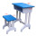 单人桌+四管凳(蓝)
