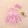 粉色短袖裙18801发带