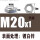 M20X1(对边24高度6)