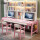粉白色书桌+扶手椅*2