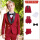 红色丁领5件套：3件套+衬衫+领结