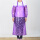 紫色加厚星星PVC围裙+袖套一套