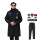 黑色斜纹加长大衣 +冬裤+保安标