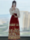 AXQ01刺绣上衣+红色马面裙