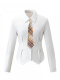 白衬衫+山吹领带