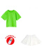 A186绿色短袖+873白色短裙+彩虹