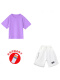A186浅紫色短袖+B57白色短裤+彩