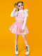 套装(粉色上衣J3938+粉色裙子J3