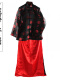 黑红 黑福褂+红裙
