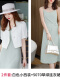 白色小西装+5070草绿连衣裙