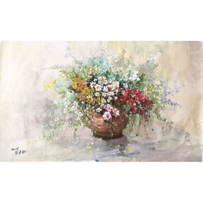 064000【京拍拍卖】朝鲜油画 精品功勋画家 吴明灿精品《百鸟朝凤》