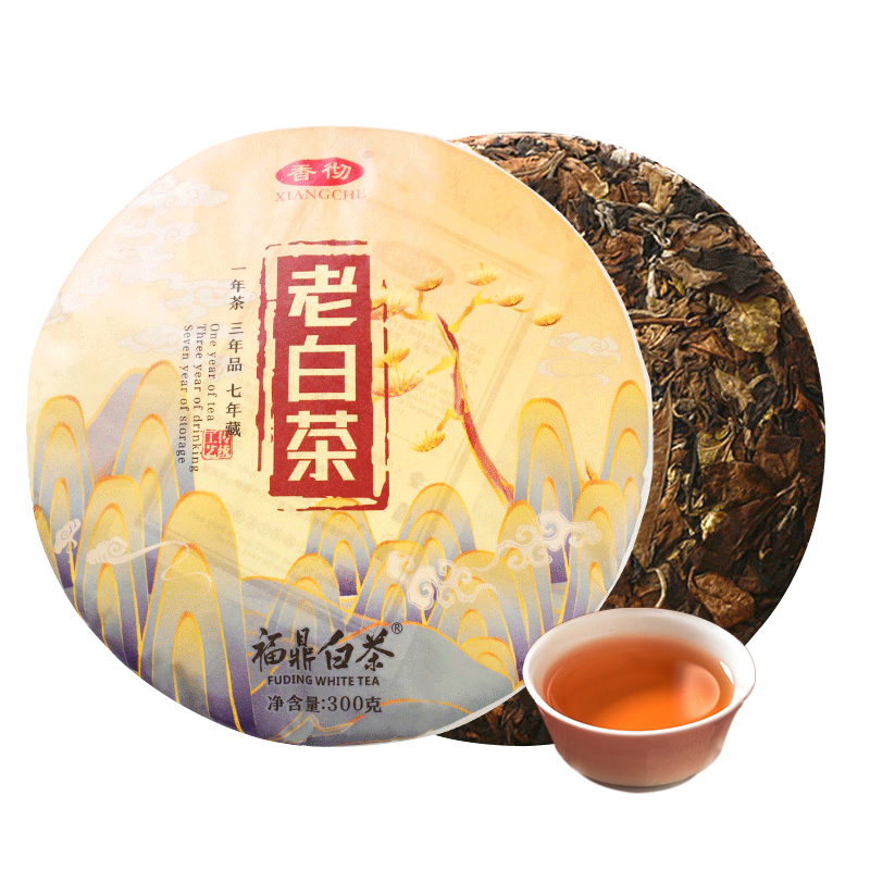 【旗舰店】香彻  白茶茶叶饼 300g