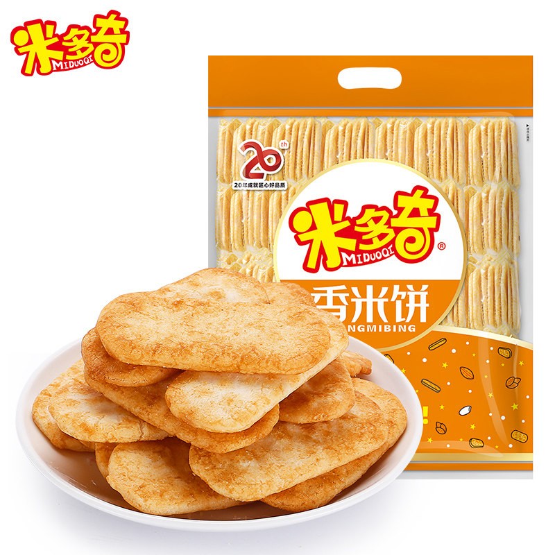 【JD专营店】米多奇  香米饼 仙贝 450g【整袋/约144片】