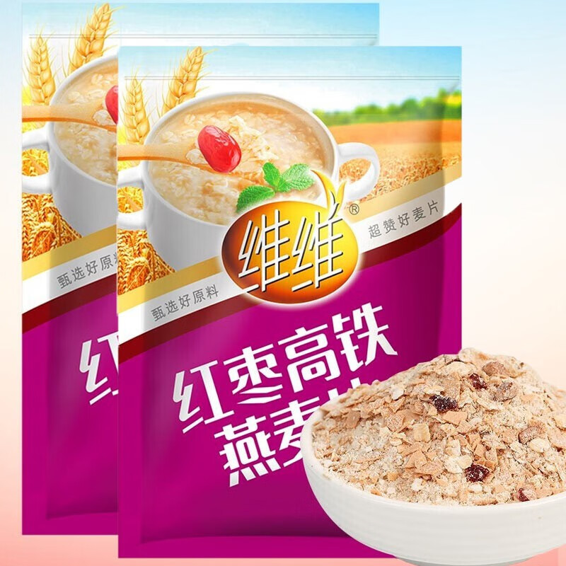 维维 红枣牛奶核桃燕麦片560g*2袋
