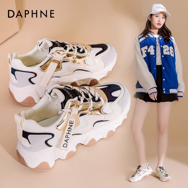 【旗舰店】达芙妮（DAPHNE）老爹鞋女增高