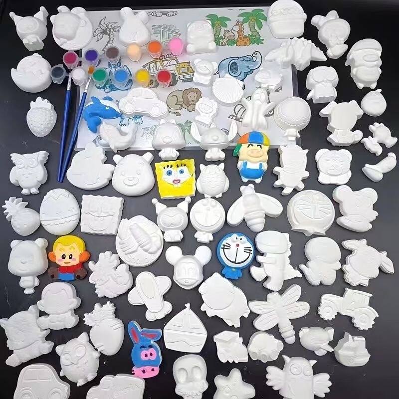 【旗舰店】贝可麦拉（beikemaila）DIY迷你彩绘石膏娃娃 10个随机2D白坯