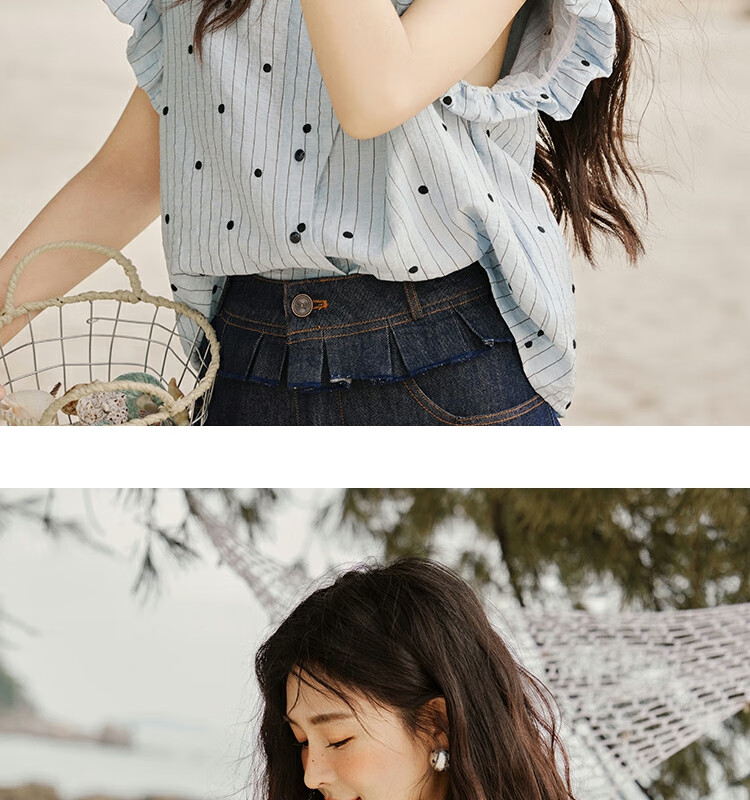 Mixiu [] Polka Dot Embroidered Shirt for Women 2026 Summer Unique Design Short Sleeve Blouse 37