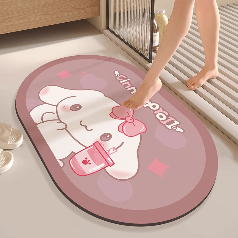 【JD旗舰店】金玉铭川 浴室卫生间卡通吸水地垫 40X60cm