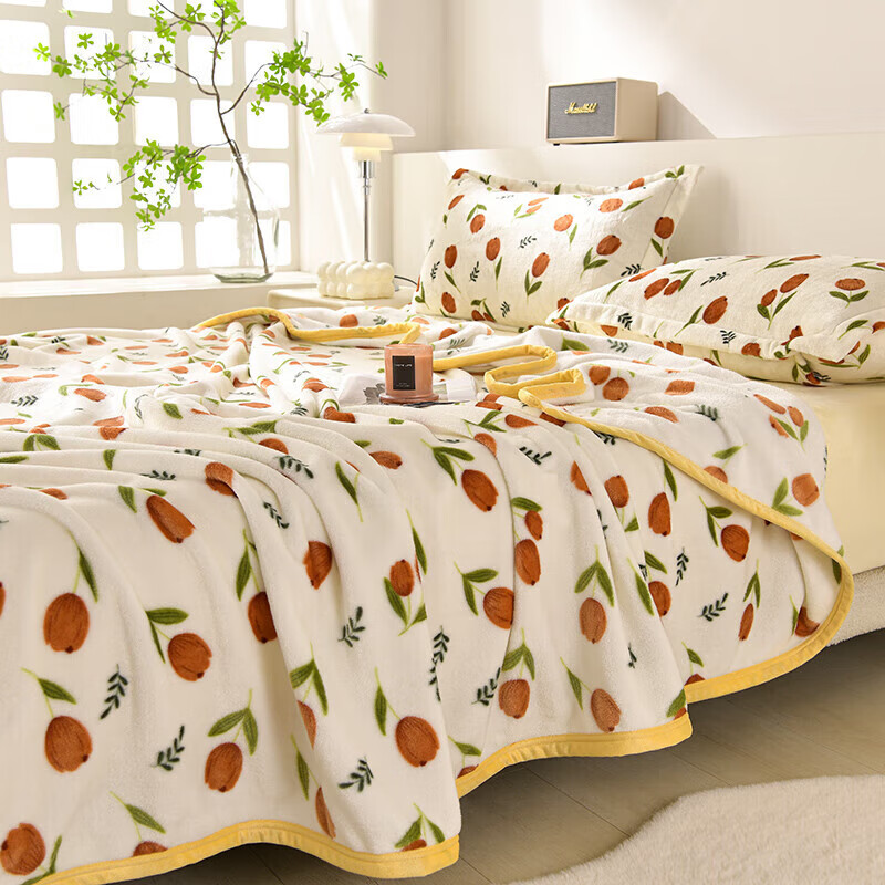 【JD旗舰店】软贝 A类牛奶法兰绒毛毯 150x200cm