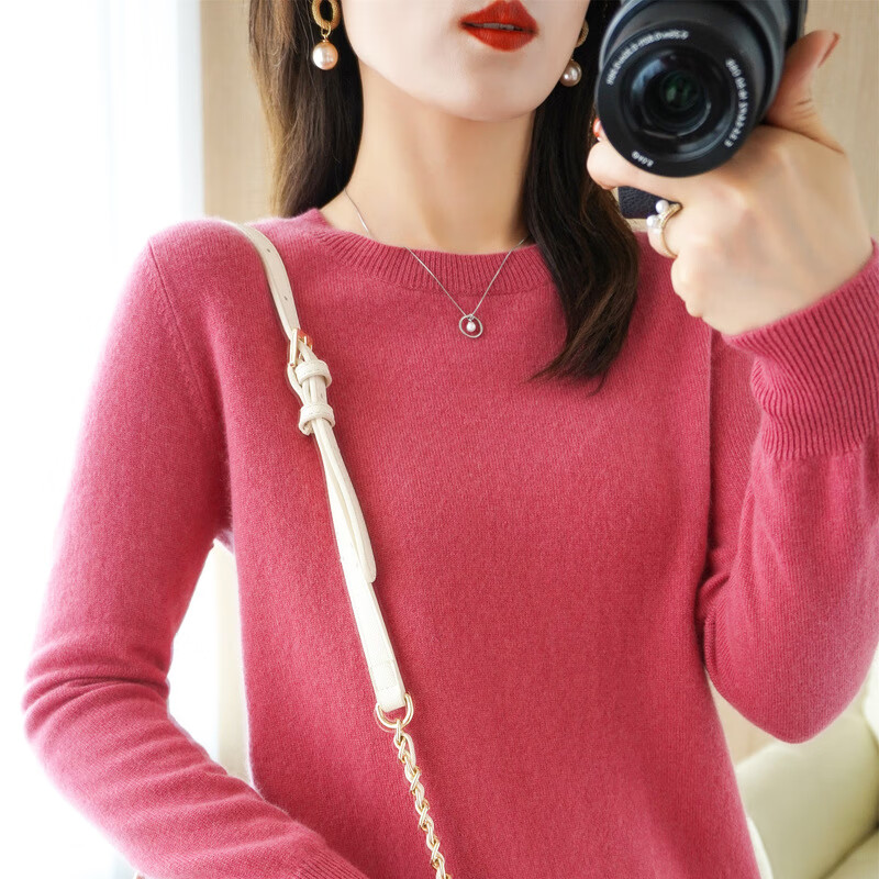 【拍2件59.9！旗舰店】 秋冬新款圆领毛衣女套头针织衫