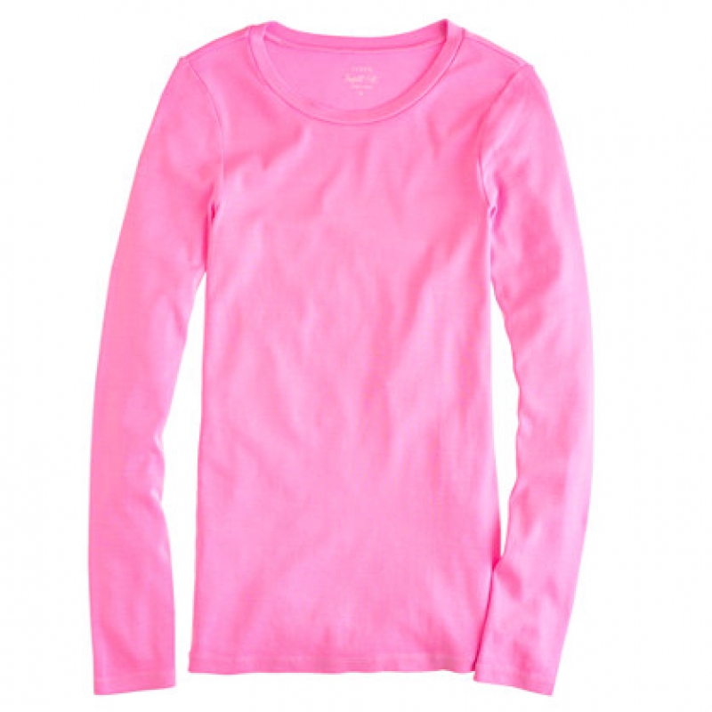 crew 女式长袖t恤 bright pink q00105052 s