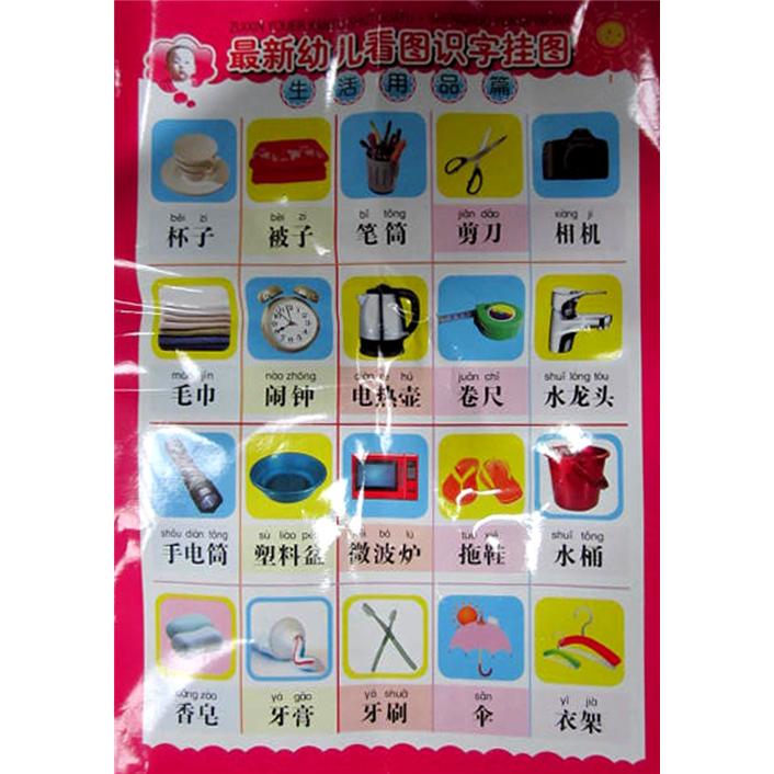 最新幼兒看圖識字掛圖:生活用品篇