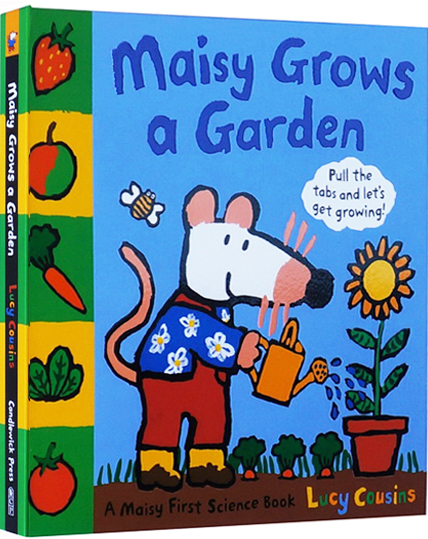 英文原版绘本小鼠波波maisy Grows A Garden 大本精装故事拉拉书 - 