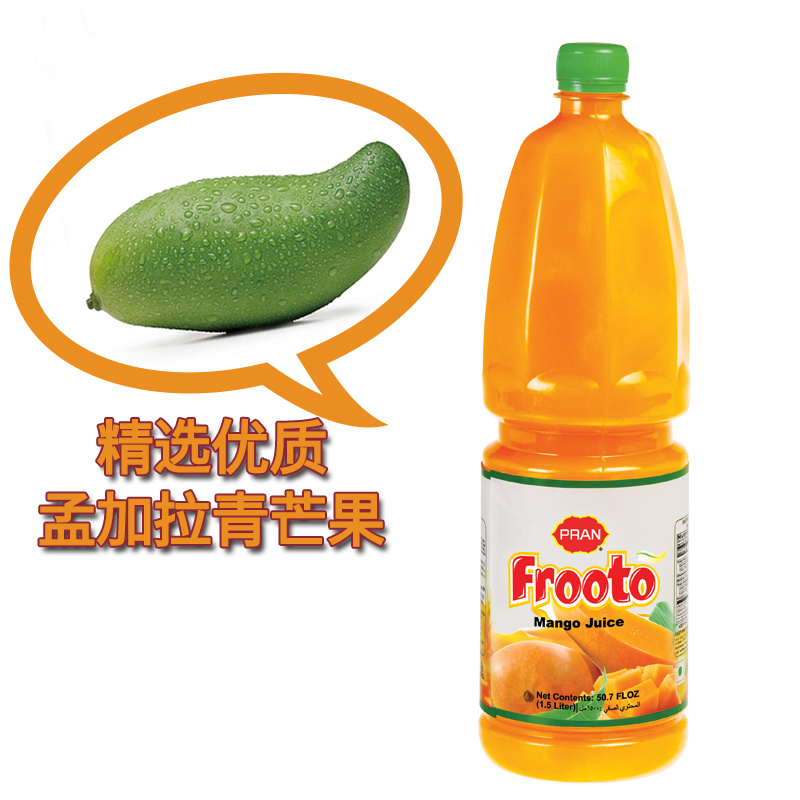 东南亚原装进口 PRAN 浓缩 芒果汁 500ml*8瓶*4件 图2