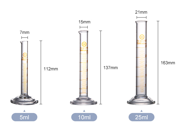 实验室高硼硅玻璃量筒50 100 500 1000 2000ml量桶刻度家用量杯 量筒