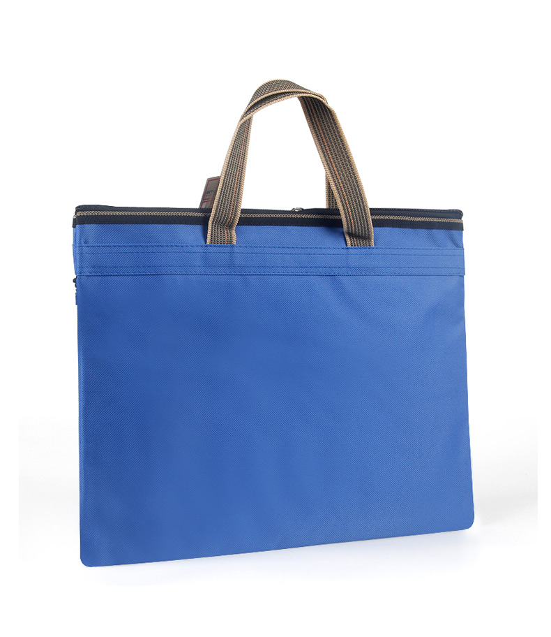 渡美(dumei)a4手提加宽牛津布文件袋双层拉链会议文件袋资料袋nf-263