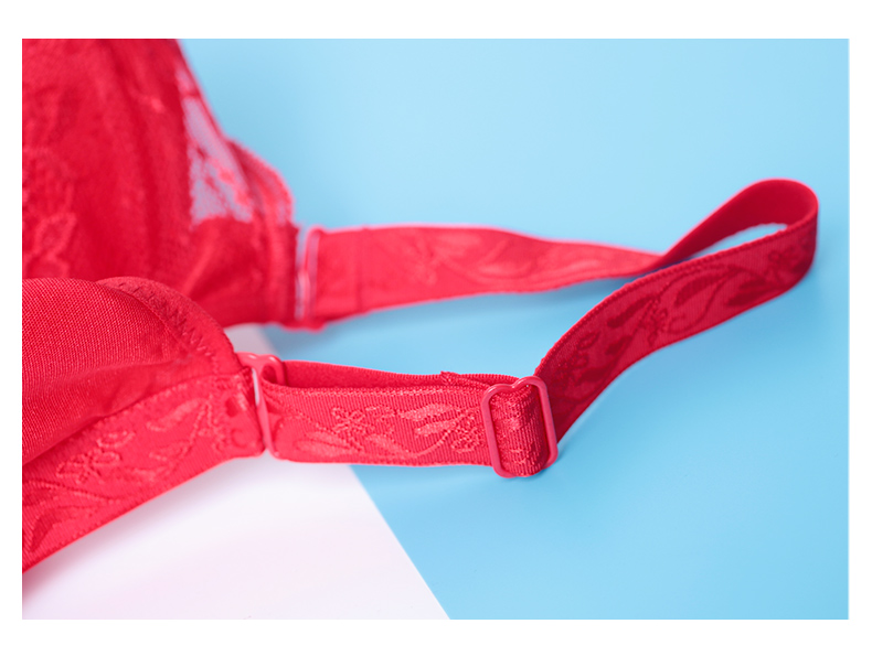 奥维丝丽小胸内衣加厚深v聚拢ab杯胸罩调整型防下垂胸罩女 诱惑黑 80b