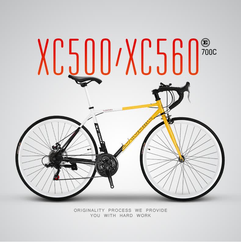 欧拜克公路自行车21速变速公路车男女学生单车xc56030圈银默认1