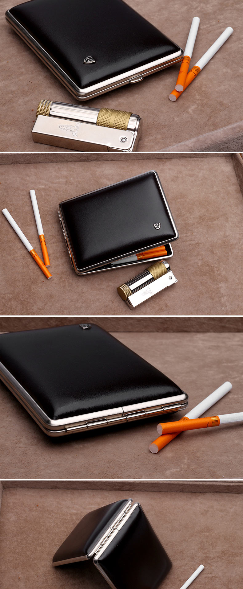 唯豪vh德国原装进口不锈钢烟盒翻盖创意生日礼品555nlc1